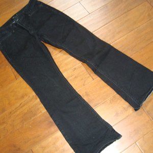 White House Black Market Skinny Flare Black Jeans sz 6S Inseam 30